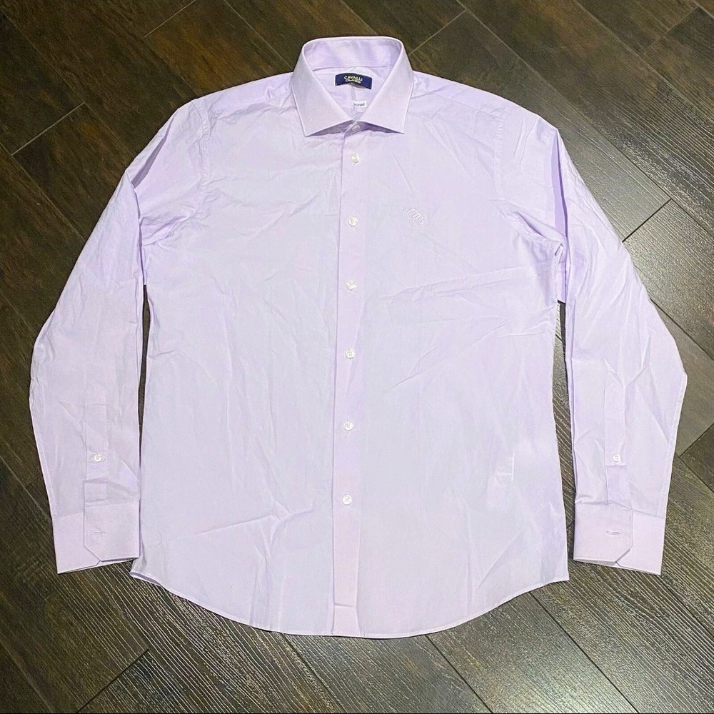 Roberto Cavalli Light Purple Men's Dress Shirt.